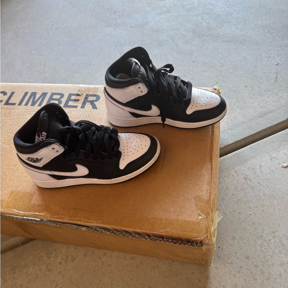 Nike Kids Black and White High-Top Sneakers
